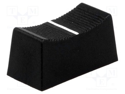 Knob: slider; Colour: black; 23x11x11mm; Mat: plastic