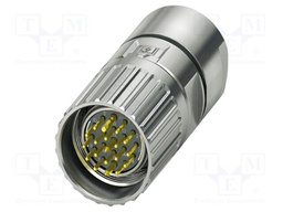 Connector: M23; plug; PIN: 19(16+3); crimped; straight; M23 PRO