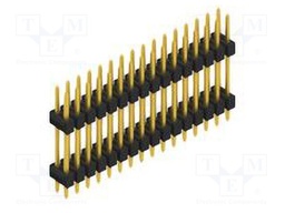 Connector: pin strips; pin header; male; PIN: 32; 2.54mm; THT; 2x16