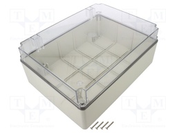 Enclosure: multipurpose; X: 228mm; Y: 308mm; Z: 128mm; SCABOX; grey