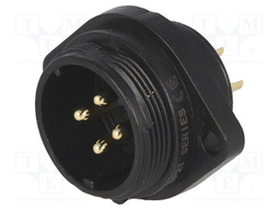 Socket; male; SP21; PIN: 4; IP68; soldering; 500V; 4mm2; 30A; -25÷85°C
