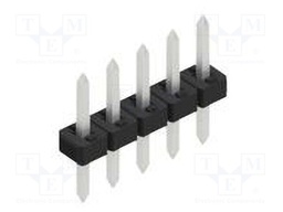 Connector: pin strips; pin header; male; PIN: 5; 2mm; THT; 1x5; 100V
