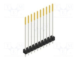 Connector: pin strips; pin header; male; PIN: 10; 2.54mm; THT; 1x10