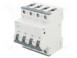 Circuit Breaker, MCB, 5SY6, 4P, 6 kA, 400 V, 63 A