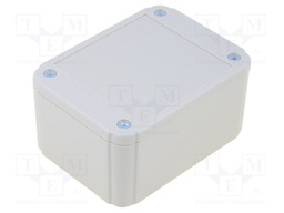 Enclosure: multipurpose; X: 60mm; Y: 80mm; Z: 40mm; ABS; grey; IP54