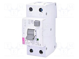 RCBO breaker; Inom: 13A; Ires: 100mA; Poles: 2; 230VAC; IP20; 1÷25mm2