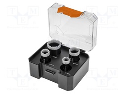 Diamond hole saw; Ø: 18mm,22mm,27mm,35mm; 4pcs.