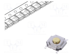 Microswitch TACT; SPST; Pos: 2; 0.05A/12VDC; SMT; 3.4N; 1.5mm; round