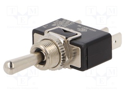 Switch: toggle; Pos: 3; SP3T; (ON)-OFF-ON; 20A/277VAC; Toggle: round