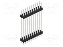 Connector: pin strips; pin header; male; PIN: 20; 2.54mm; THT; 2x10