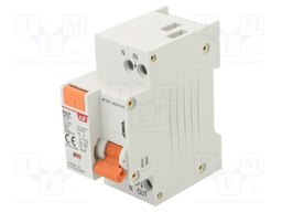 RCBO breaker; Inom: 10A; Ires: 30mA; Poles: 1+N; 230/400VAC; IP20