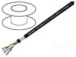 Wire; Li-2YCYv; 4x2x0,34mm2; tinned copper braid; PVC; black; 250V