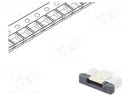 Connector: FFC (FPC); horizontal; PIN: 6; ZIF; SMT; 500mA; tinned