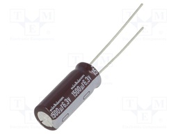 Capacitor: electrolytic; low impedance; THT; 1500uF; 6.3VDC; ±20%