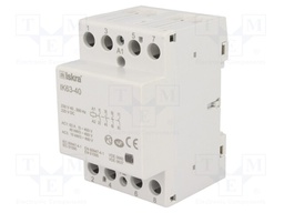 Contactor: 4-pole installation; NO x4; 230VAC; 220VDC; 63A; DIN; IK