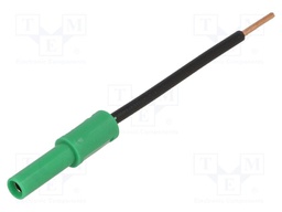 Test probe; 10A; green; Tip diameter: 1.7mm; Socket size: 4mm