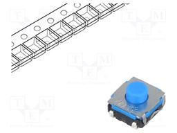 Microswitch TACT; SPST-NO; Pos: 2; 0.05A/32VDC; SMT; none; 4.3mm