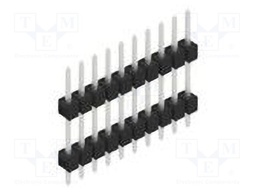 Connector: pin strips; pin header; male; PIN: 10; 2.54mm; THT; 1x10