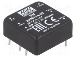 Converter: DC/DC; 10W; Uin: 9÷18V; 3.3VDC; Iout: 2500mA; 1"x1",DIP