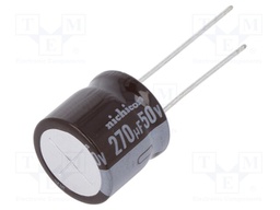 Capacitor: electrolytic; low impedance; THT; 270uF; 50VDC; ±20%