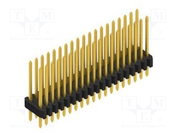Connector: pin strips; pin header; male; PIN: 38; 1.27mm; THT; 2x19