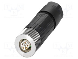 Connector: M12; plug; PIN: 5; 63V; straight; IP65; push-lock; 16A