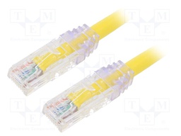 Patch cord; TX6A™ 10Gig,U/UTP; 6a; solid; Cu; PVC; yellow; Len: 5m