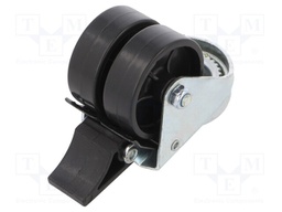 Transport wheel; Ø: 50mm; W: 34mm; H: 71mm; twin wheels,torsional