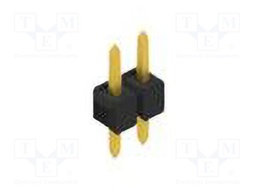 Connector: pin strips; pin header; male; PIN: 2; 2.54mm; THT; 1x2