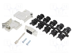 D-Sub; PIN: 9; female; shielded; angled 45°; soldering; for cable