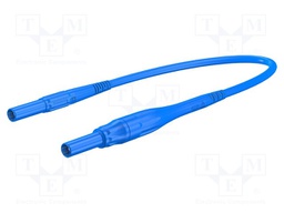 Connection cable; PVC; 1.5m; blue; 8A; 1kV; Cond.cross sec: 1mm2