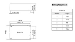 Converter: DC/DC; 15W; Uin: 150÷1500V; Uout: 24VDC; Iout: 625mA; 170g