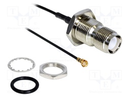 Cable; 200mm; IPEX MHF 1,RP-TNC female; black; with o-ring seal