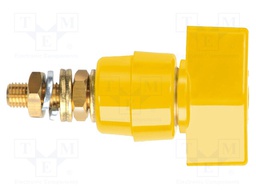 Laboratory clamp; yellow; 1kVDC; 63A; Contacts: brass; 58mm