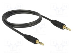 Cable; Jack 3.5mm 3pin plug,both sides; 1m; Plating: gold-plated
