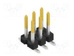 Connector: pin strips; pin header; male; PIN: 6; 2.54mm; SMT; 2x3