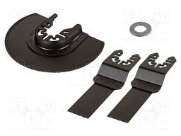 Blades set; for wood,for multitools,metal,plastic; 3pcs.