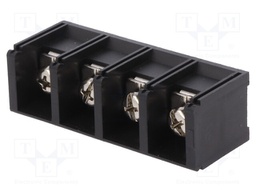 PCB terminal block; straight; 16mm; ways: 4; on PCBs; 6mm2; tinned