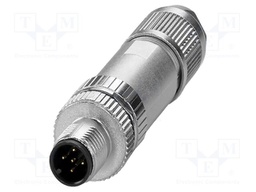 Connector: M12; plug; PIN: 5; 48V; straight; IP65; push-lock; A code