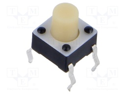 Microswitch TACT; SPST-NO; Pos: 2; 0.05A/24VDC; THT; none; 1.6N