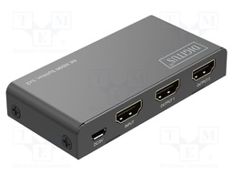 Splitter; HDMI 2.0; black; Input: HDMI socket,USB B micro socket