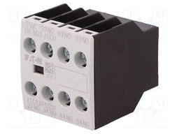 Auxiliary contacts; Leads: screw terminals; Mounting: front