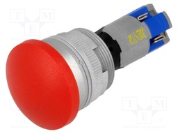 Switch: push-button; Stabl.pos: 2; NC + NO; 22mm