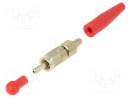 Connector: fiber optic; plug; FSMA; for cable; crimped