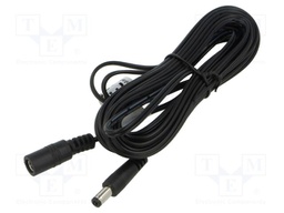 Cable; 2x0.52mm2; DC 5,5/2,5 plug,DC 5,5/2,5 socket; straight