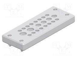 Multigate grommet; light grey; Holes no: 22; -40÷80°C; Entrelec