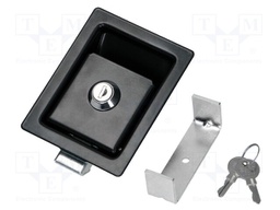 Lock; steel; Clos.lever operation dp: 12.7mm; zinc; W: 127mm