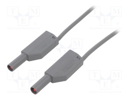 Test lead; PVC; 1m; grey; 32A; Type: with 4mm axial socket