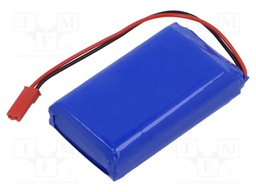 Re-battery: Li-Po; 7.4V; 1350mAh; cables,JST SYP-02T-1 socket