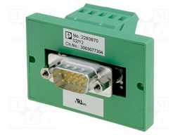 D-Sub; PIN: 9; socket; male; with flange; screw terminal